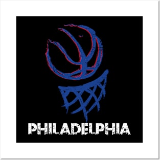 Vintage Philadelphia Pennsylvania B-Ball Basketball Game Fans Posters and Art